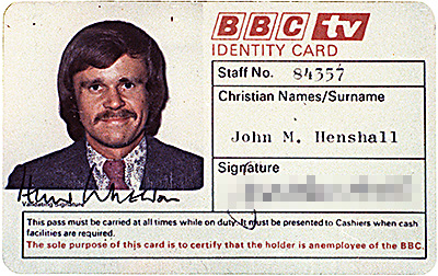 JH later BBC ID card
