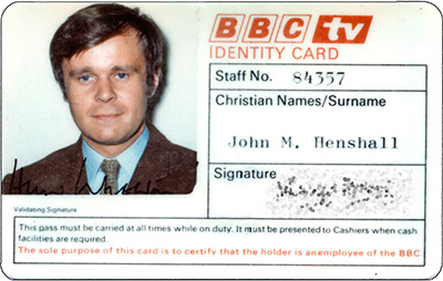 JH first BBC ID card